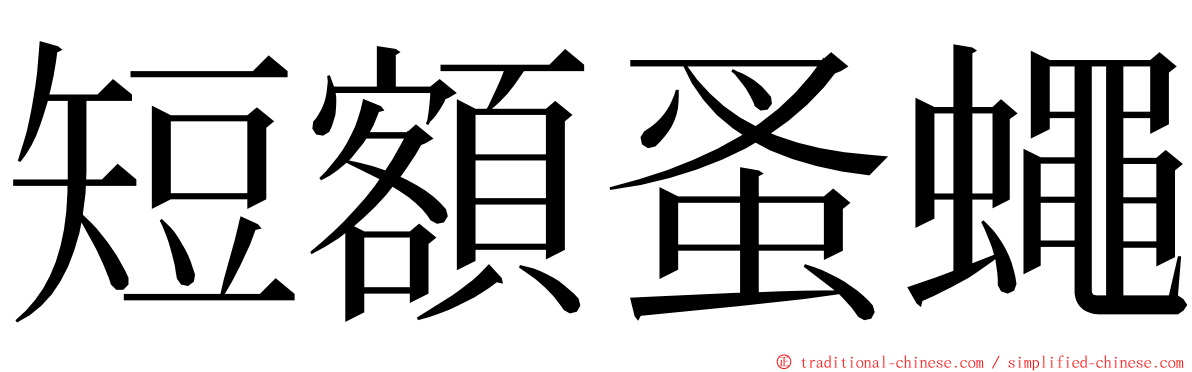 短額蚤蠅 ming font