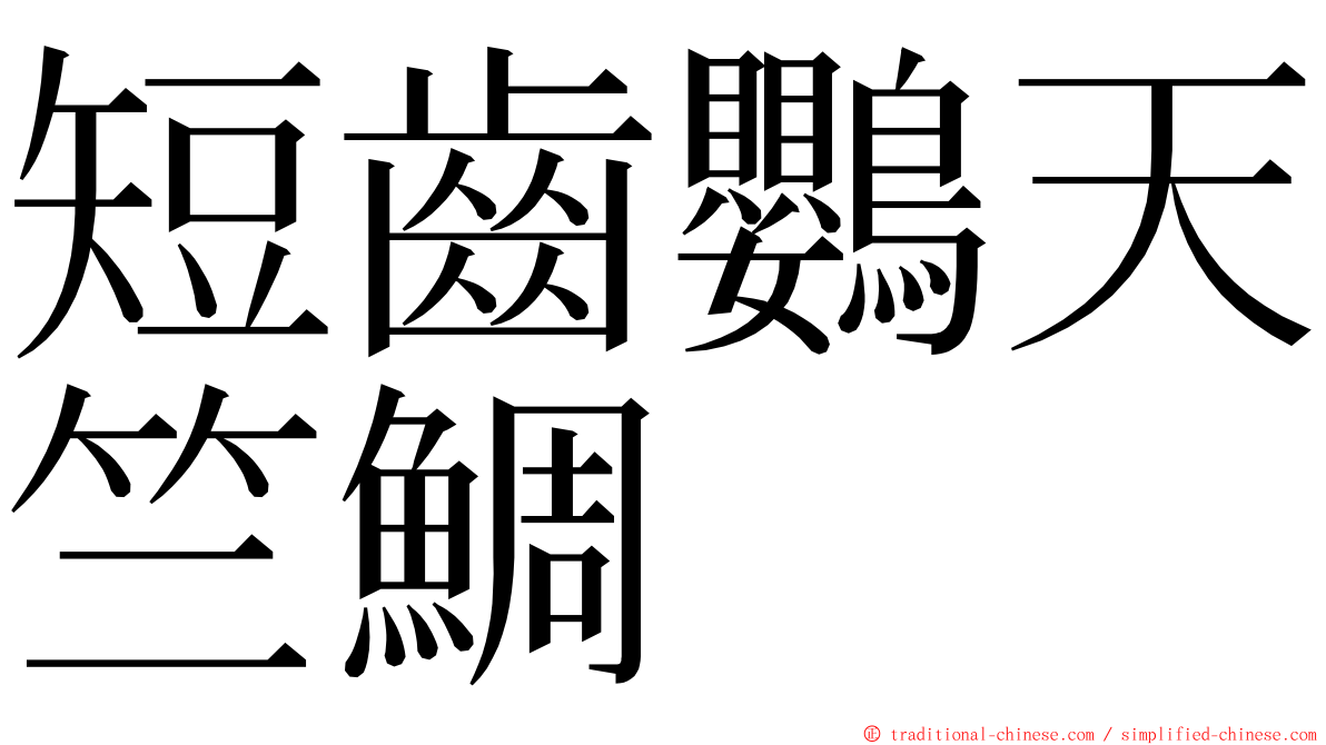短齒鸚天竺鯛 ming font