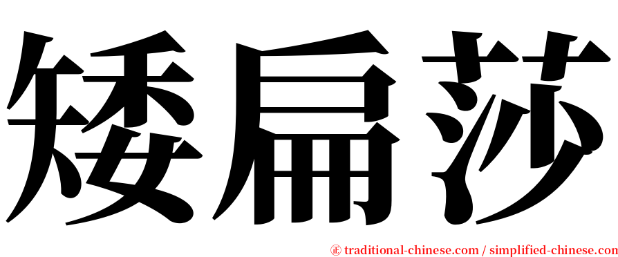 矮扁莎 serif font