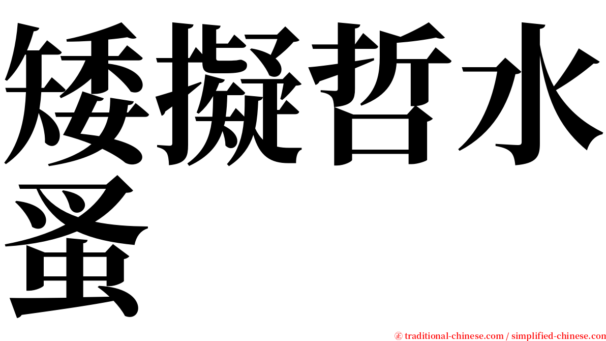矮擬哲水蚤 serif font