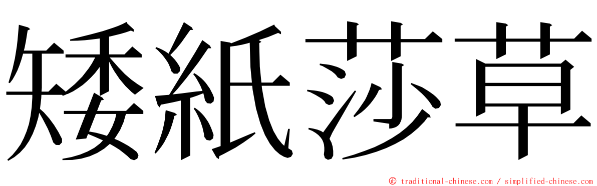 矮紙莎草 ming font