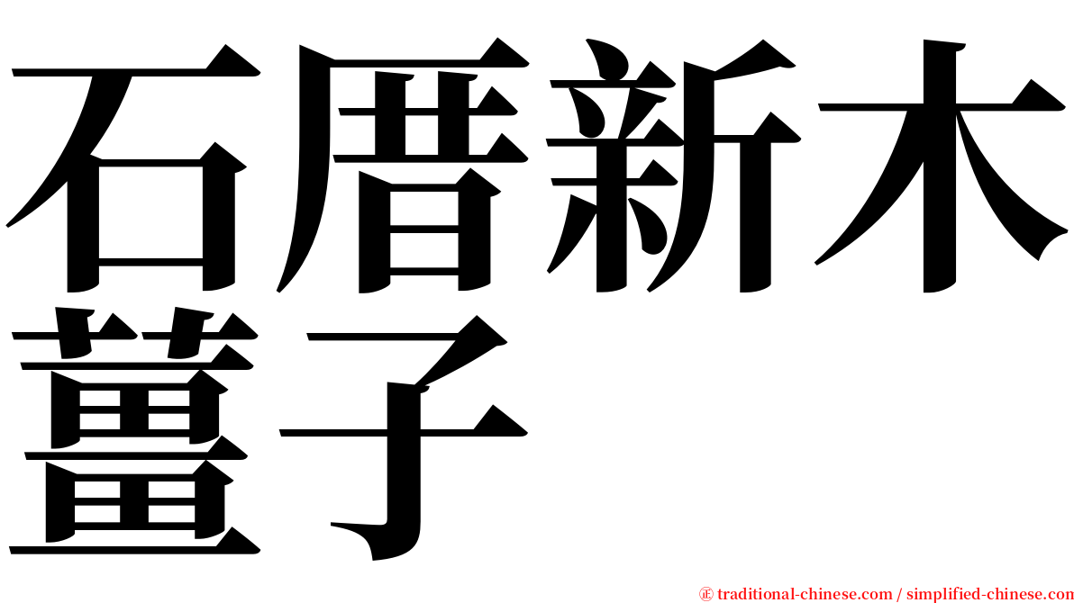 石厝新木薑子 serif font