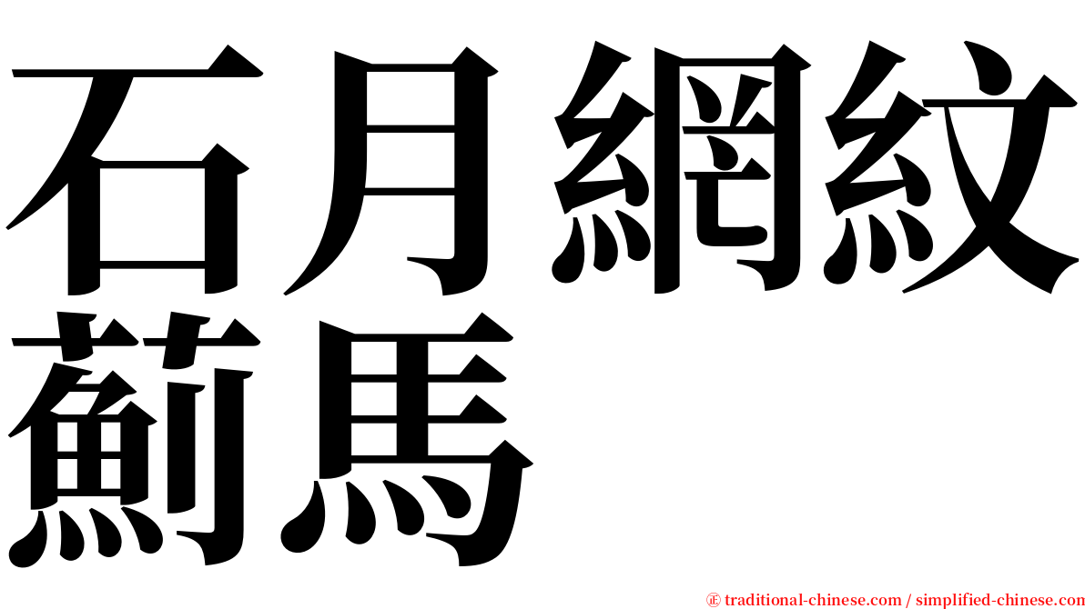 石月網紋薊馬 serif font