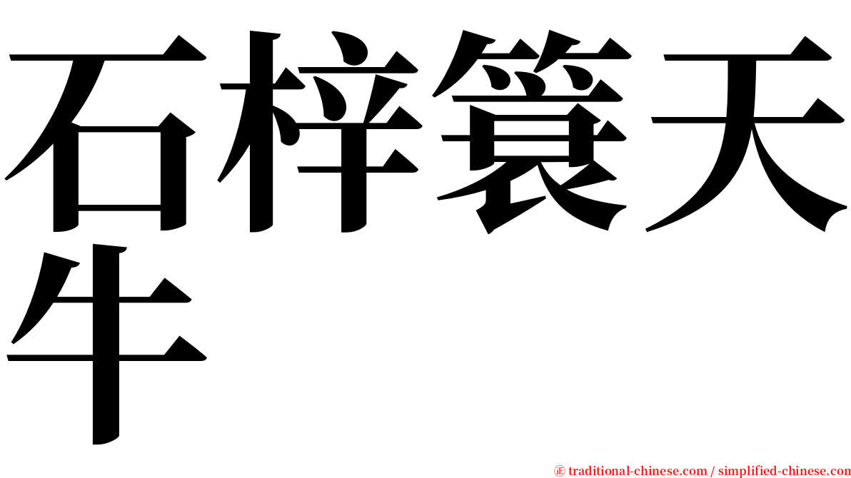 石梓簑天牛 serif font