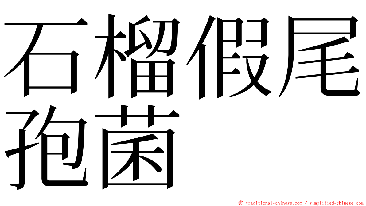 石榴假尾孢菌 ming font