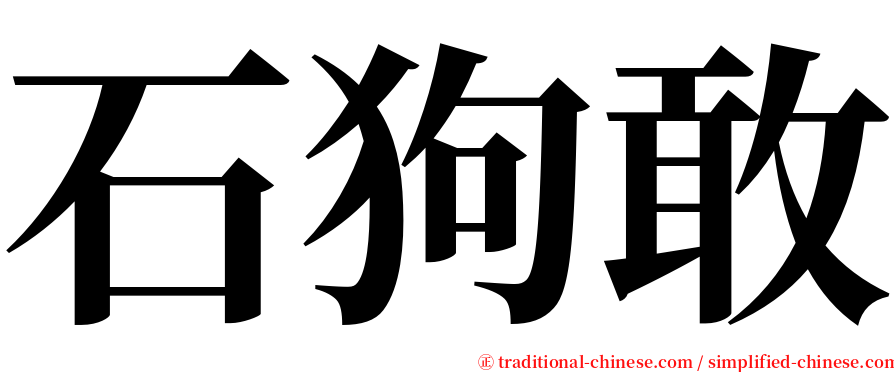 石狗敢 serif font