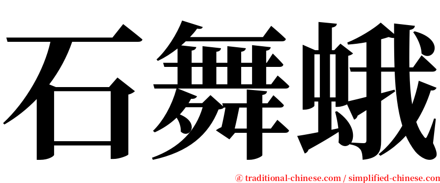 石舞蛾 serif font