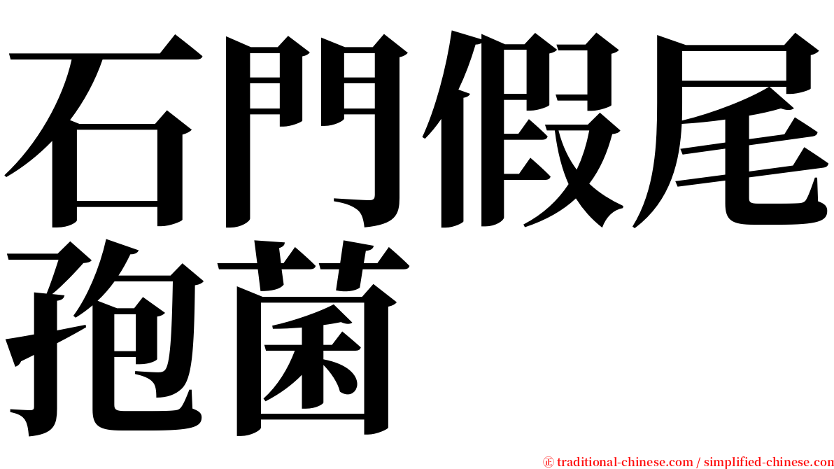 石門假尾孢菌 serif font