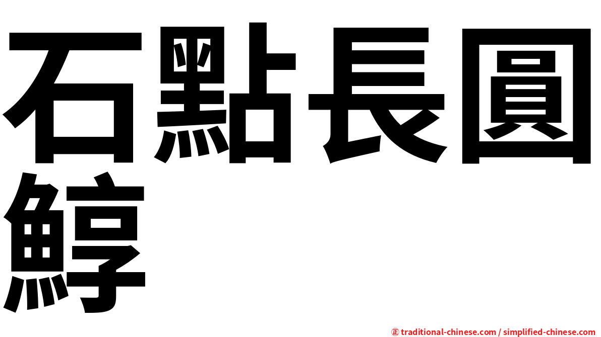 石點長圓鯙