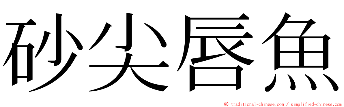 砂尖唇魚 ming font