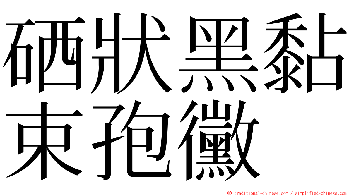 硒狀黑黏束孢黴 ming font