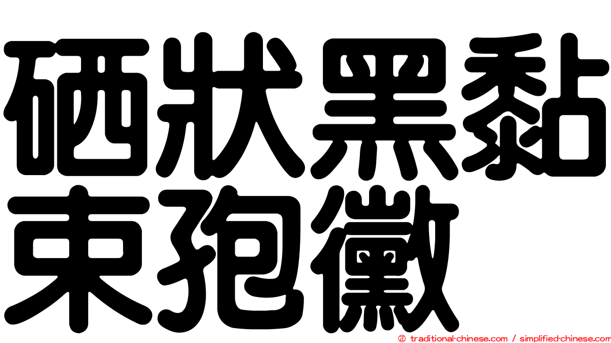 硒狀黑黏束孢黴