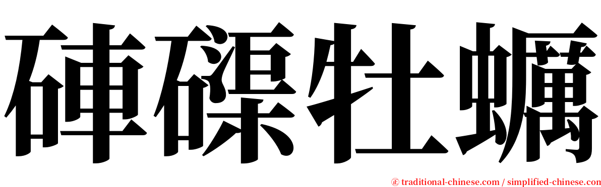 硨磲牡蠣 serif font