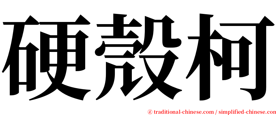 硬殼柯 serif font