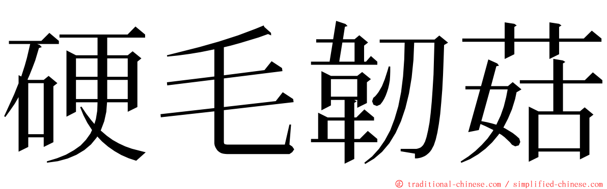 硬毛韌菇 ming font