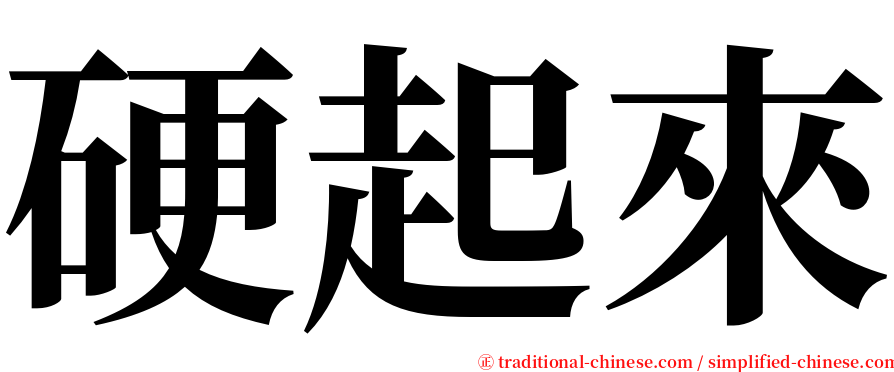 硬起來 serif font