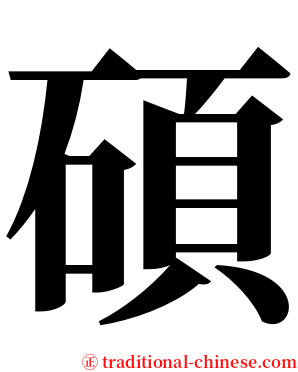 碩 serif font