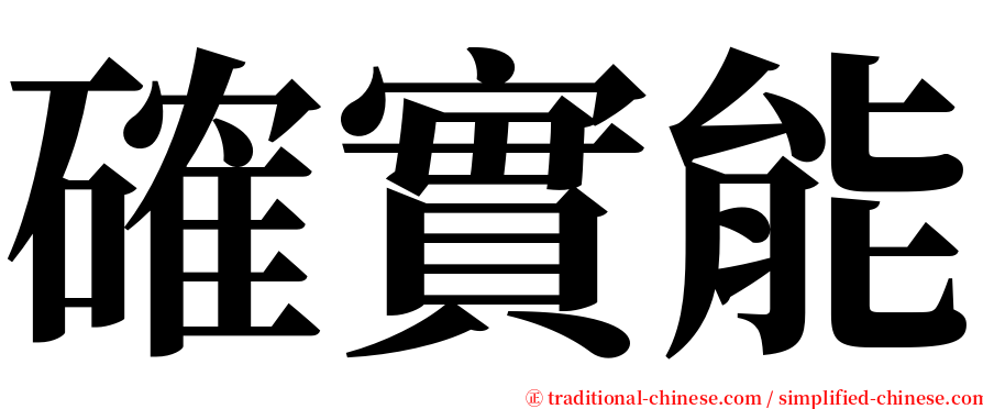 確實能 serif font