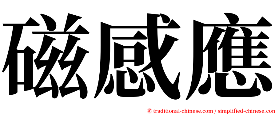 磁感應 serif font