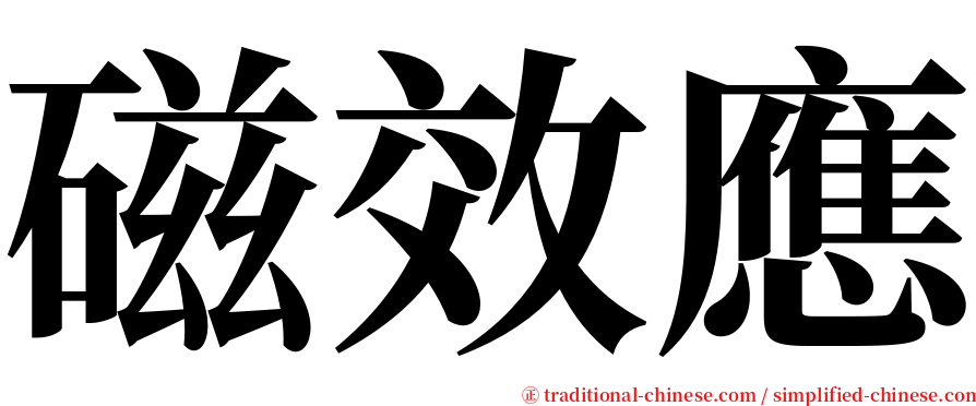 磁效應 serif font