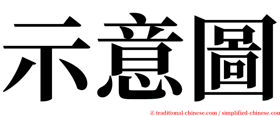 示意圖 serif font