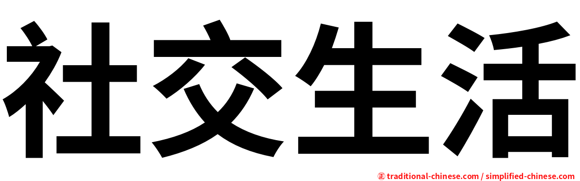 社交生活