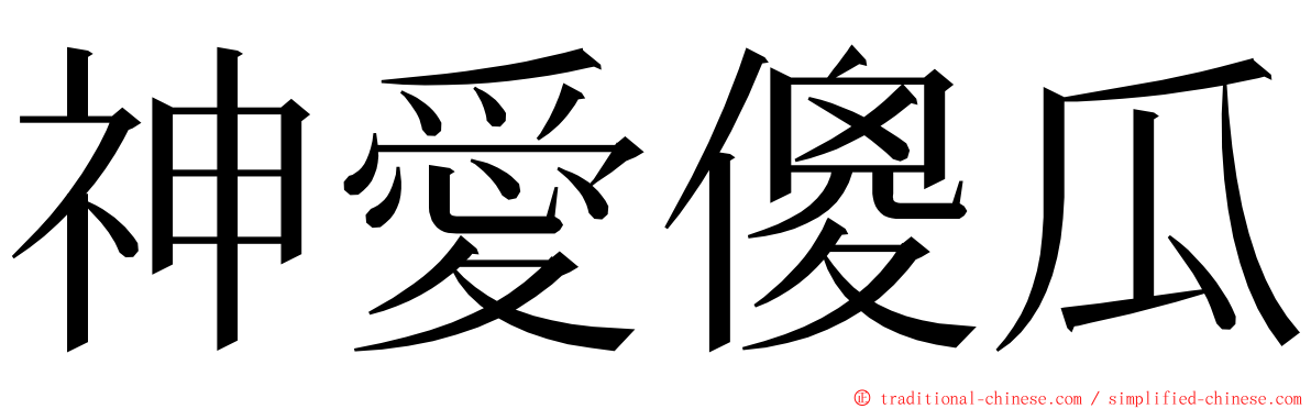 神愛傻瓜 ming font