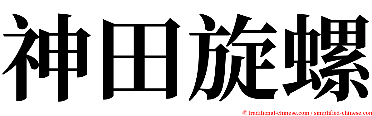 神田旋螺 serif font