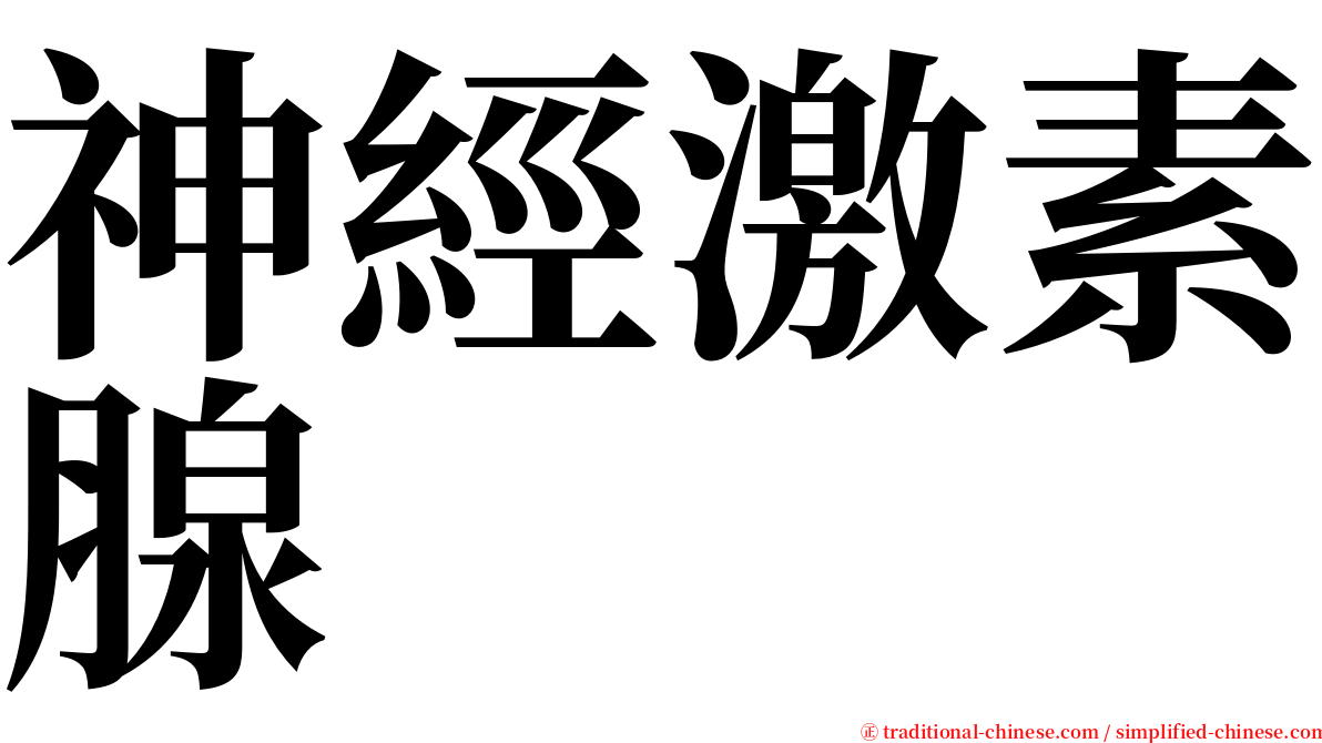 神經激素腺 serif font