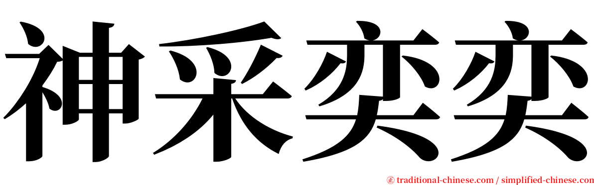 神采奕奕 serif font