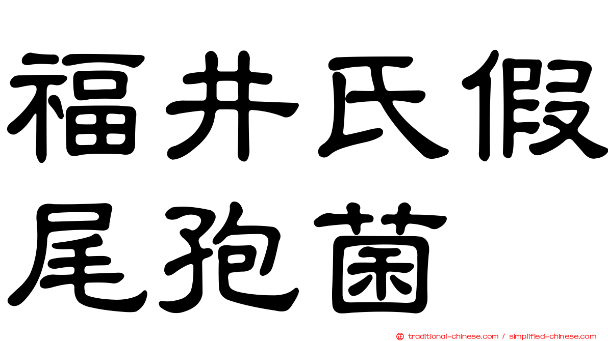 福井氏假尾孢菌