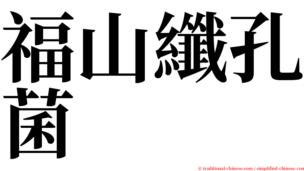 福山纖孔菌 serif font