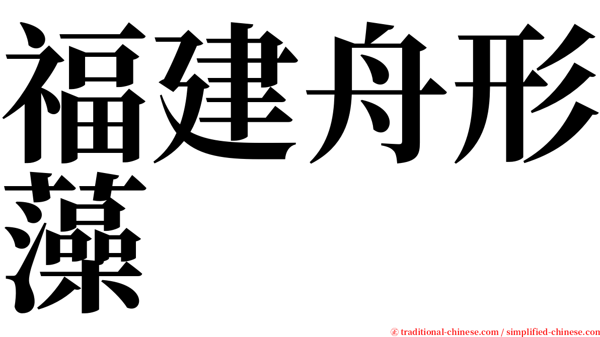 福建舟形藻 serif font