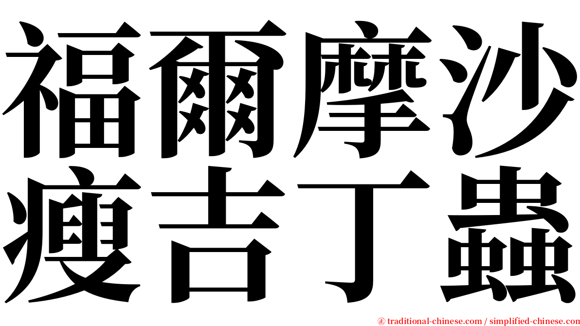 福爾摩沙瘦吉丁蟲 serif font