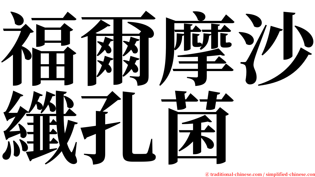 福爾摩沙纖孔菌 serif font