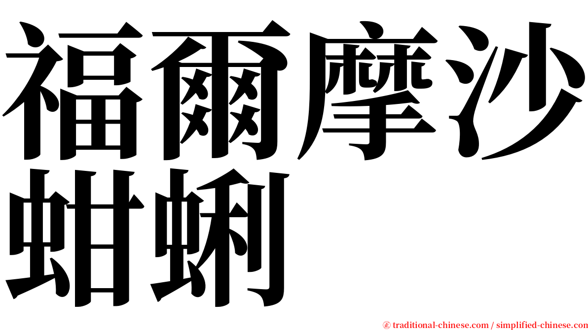 福爾摩沙蚶蜊 serif font