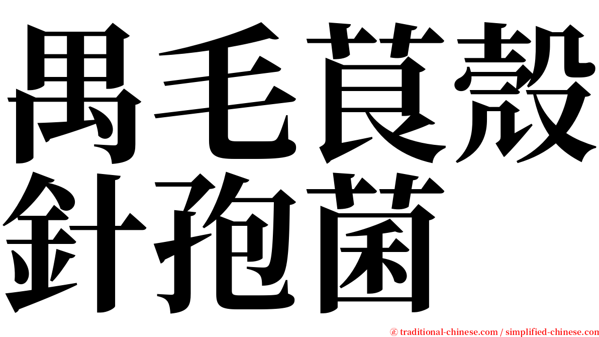 禺毛茛殼針孢菌 serif font