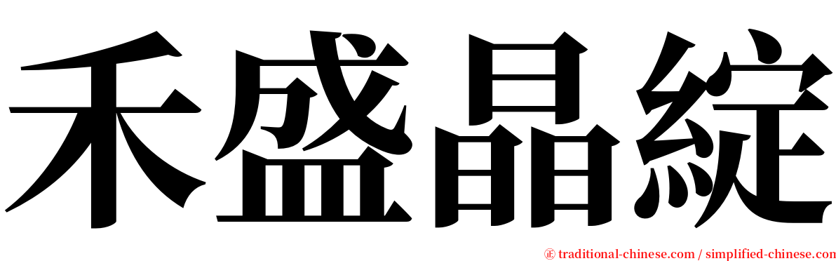 禾盛晶綻 serif font