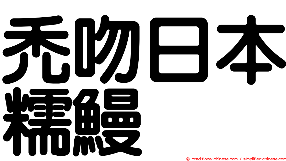 禿吻日本糯鰻