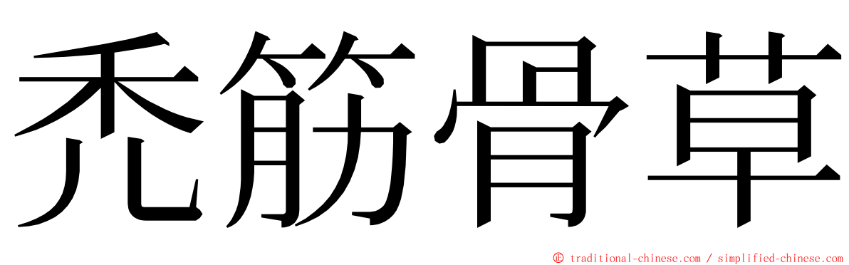 禿筋骨草 ming font