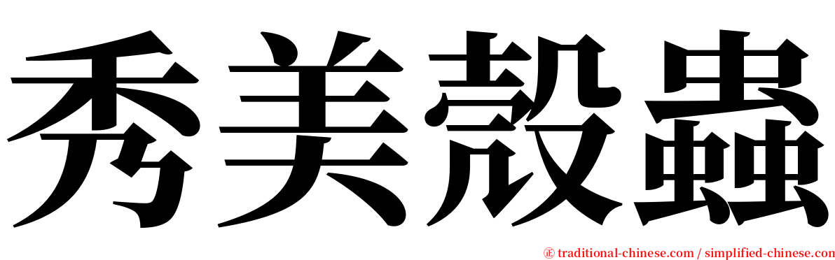 秀美殼蟲 serif font