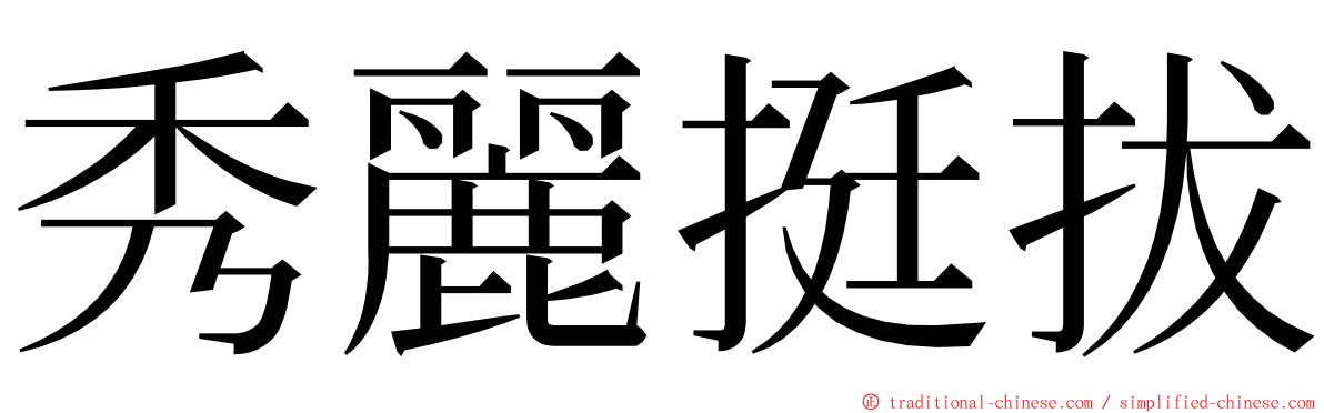秀麗挺拔 ming font
