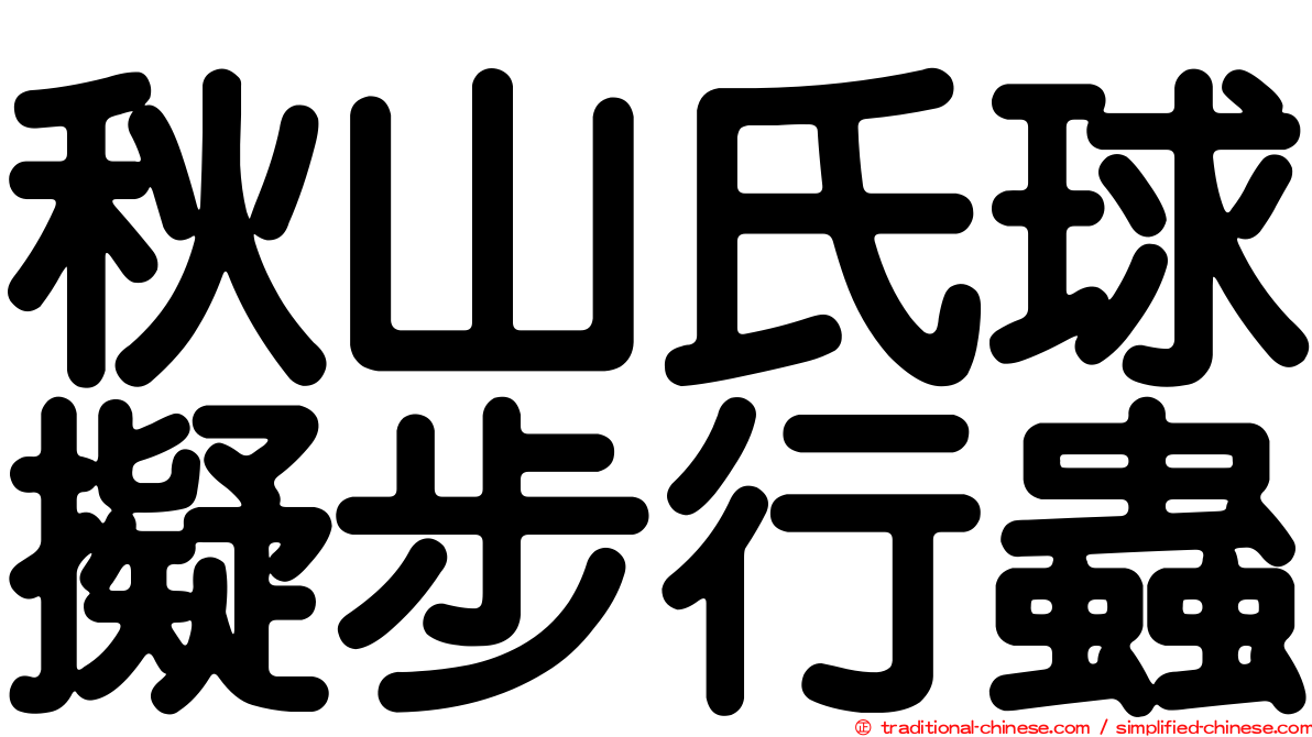 秋山氏球擬步行蟲