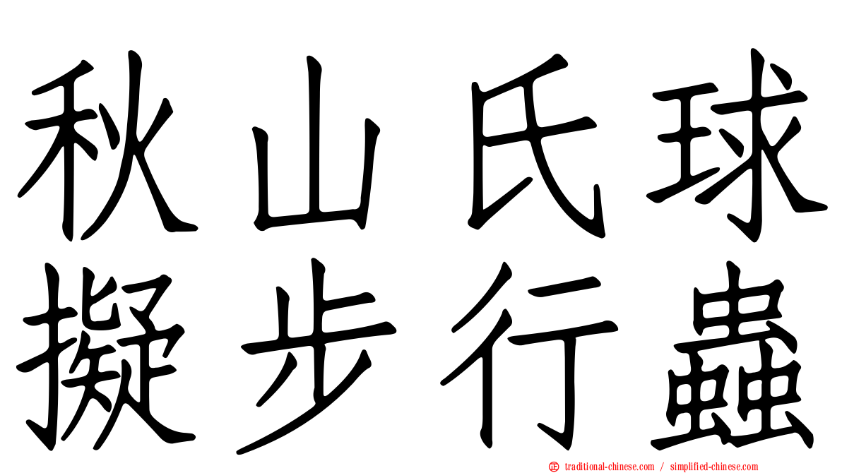 秋山氏球擬步行蟲