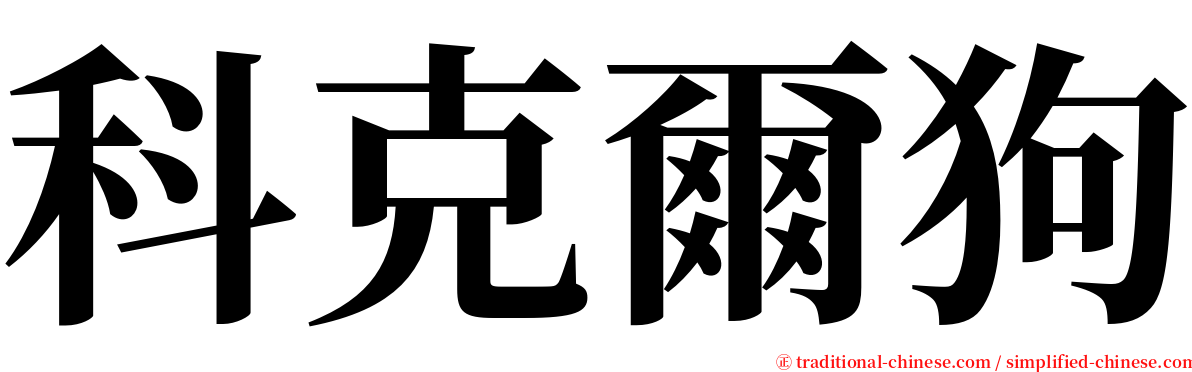 科克爾狗 serif font