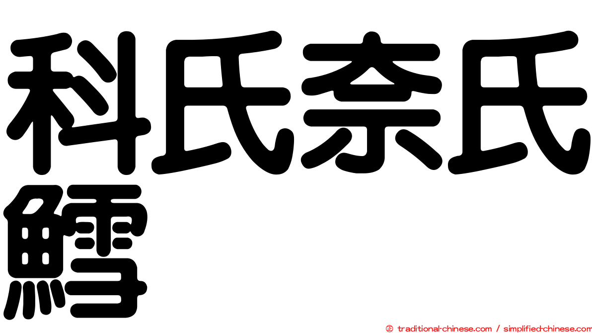 科氏奈氏鱈