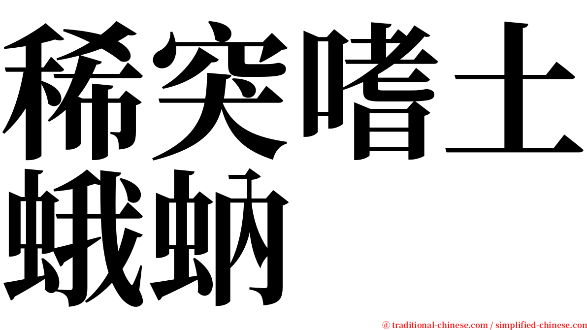 稀突嗜土蛾蚋 serif font