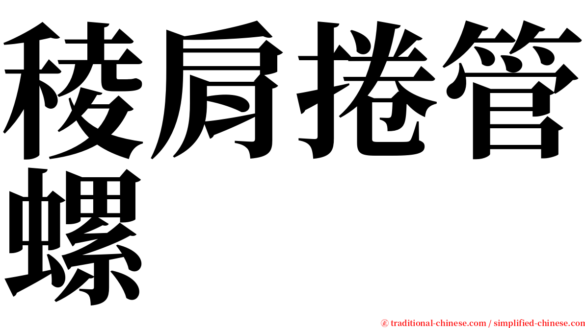 稜肩捲管螺 serif font