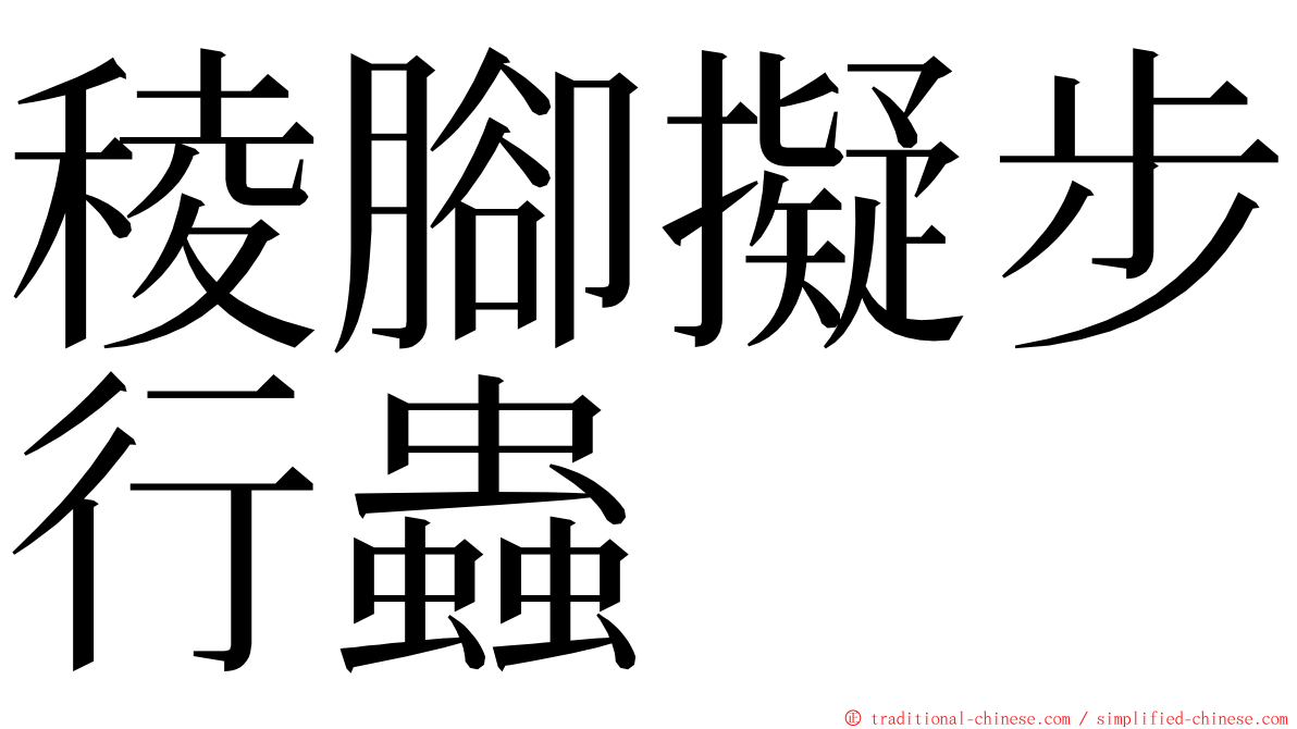 稜腳擬步行蟲 ming font