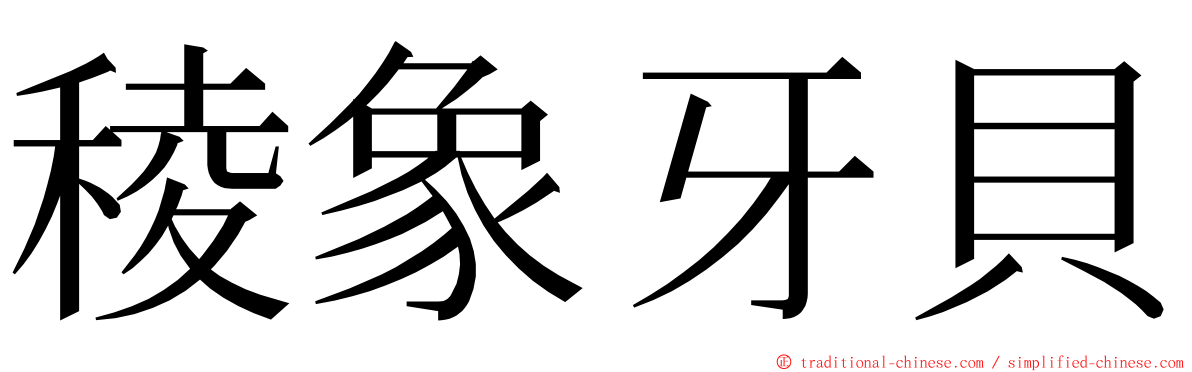 稜象牙貝 ming font